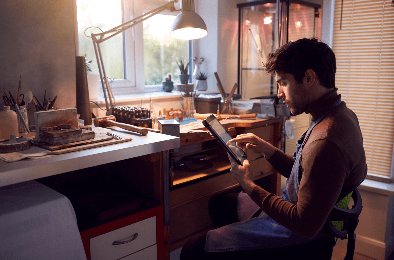 Georganiseerde workshop met digitale hulpmiddelen